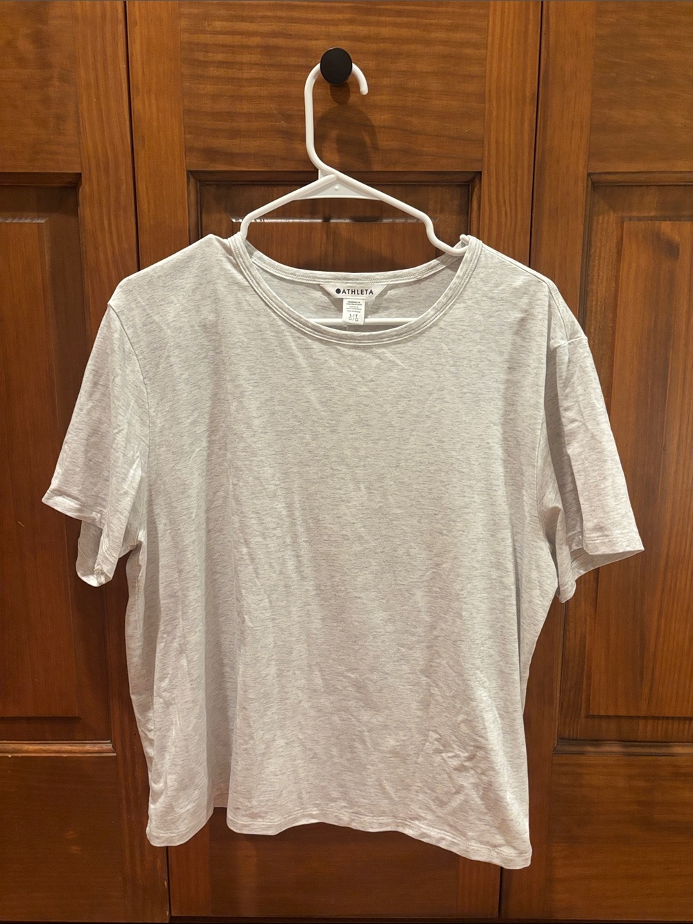 Athleta Essential Tee - Fog Grey Heather - Large and Tall